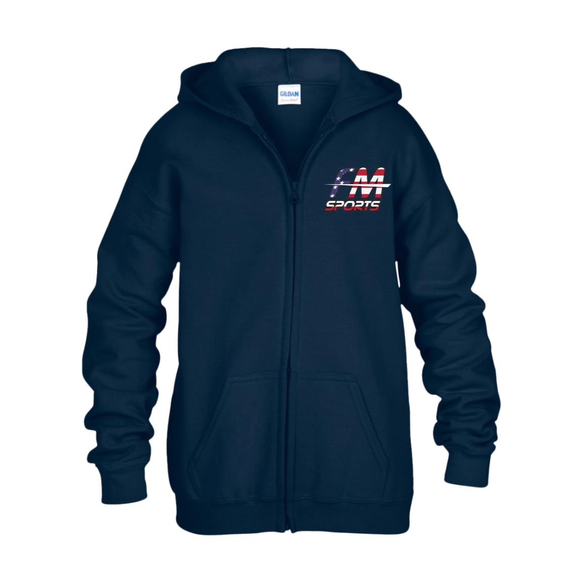 FM Sports USA Kids Heavy Blend Full Zip Hoodie