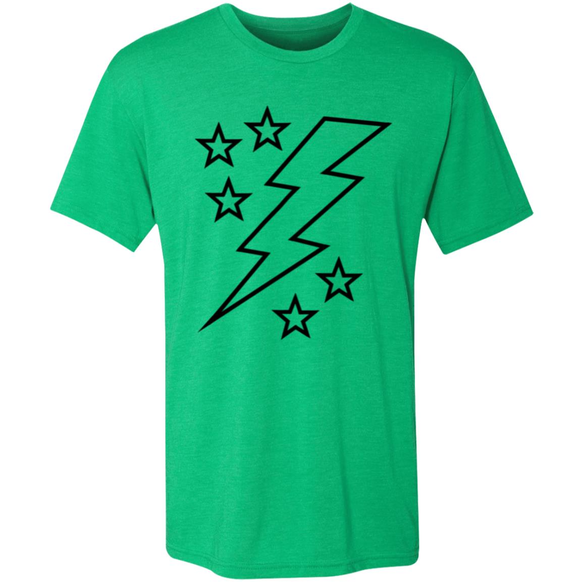 Lightening Bolt Large Men's Triblend T-Shirt