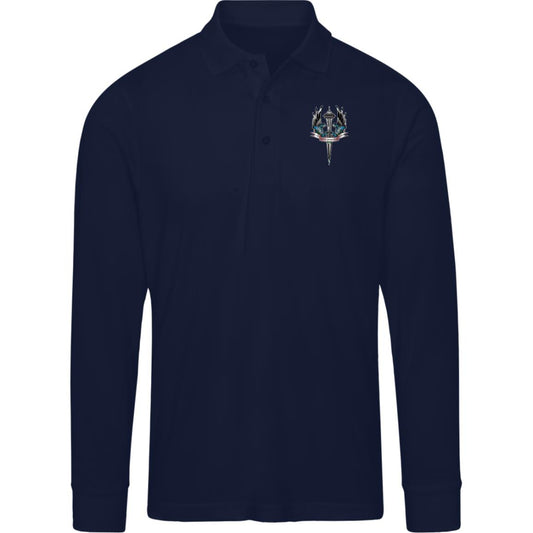 Seattle Logo Mens Pinnacle Long Sleeve Pique Polo