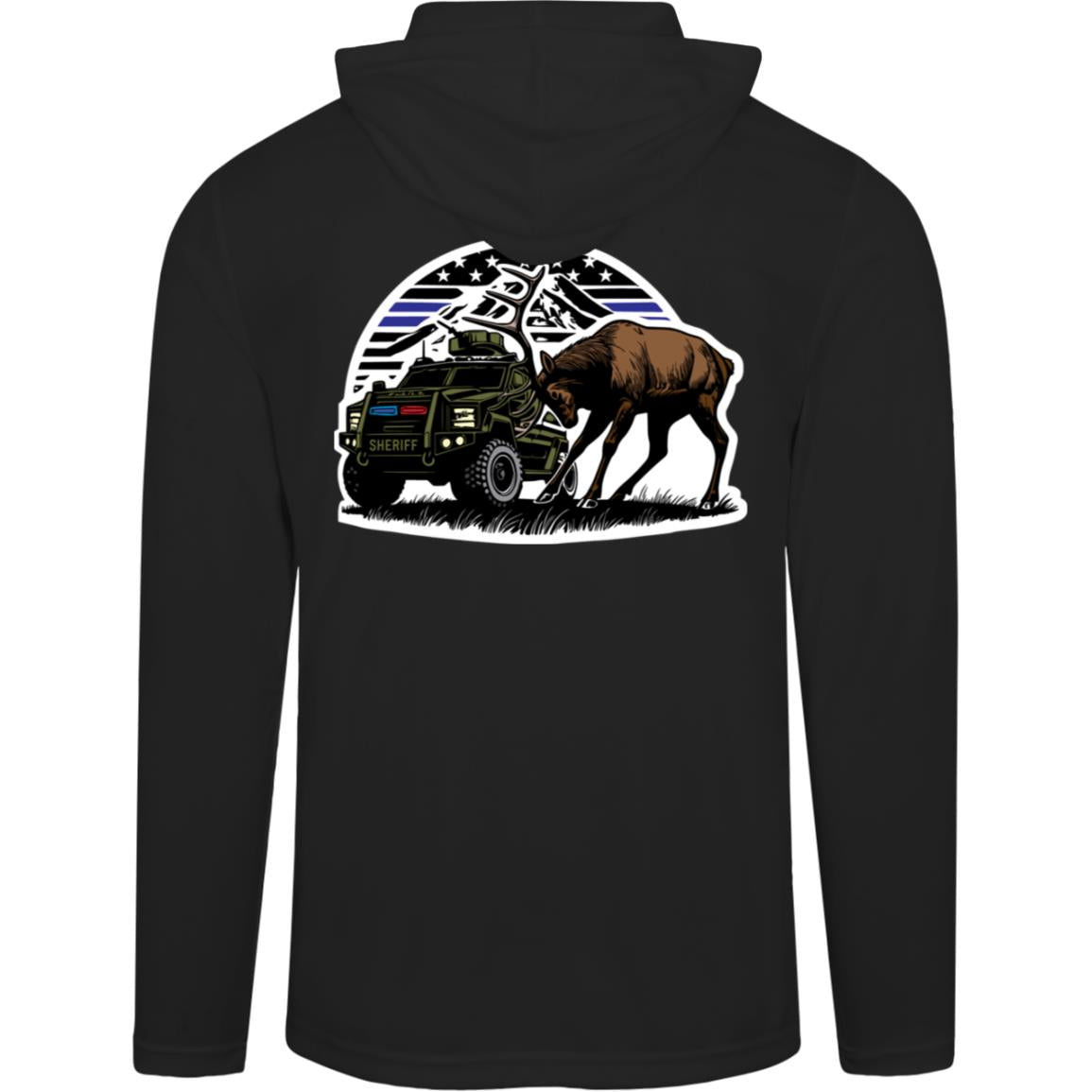 Pierce County Elk Thin Blue Line Men's Zone Hooded Tee