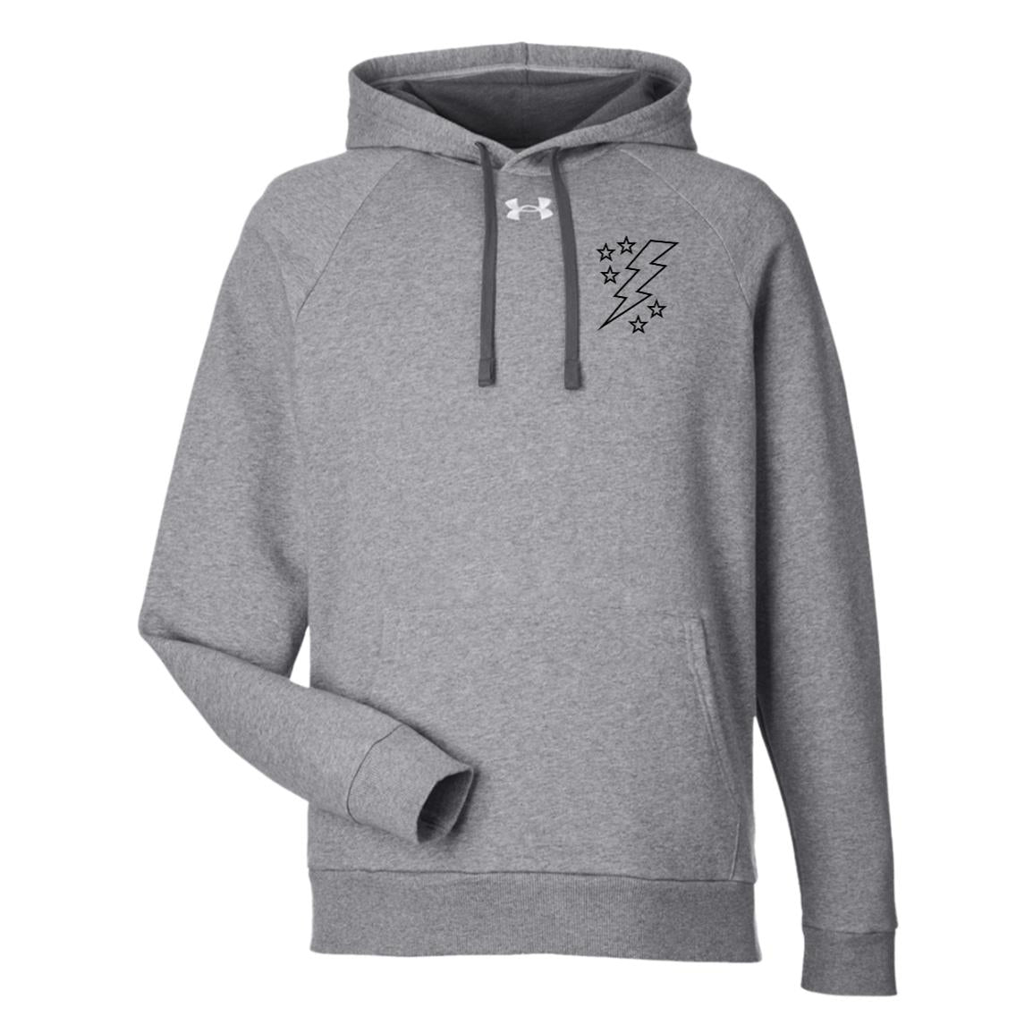 Lightening Bolt Outline Under Armour Mens Rival Fleece Hoodie