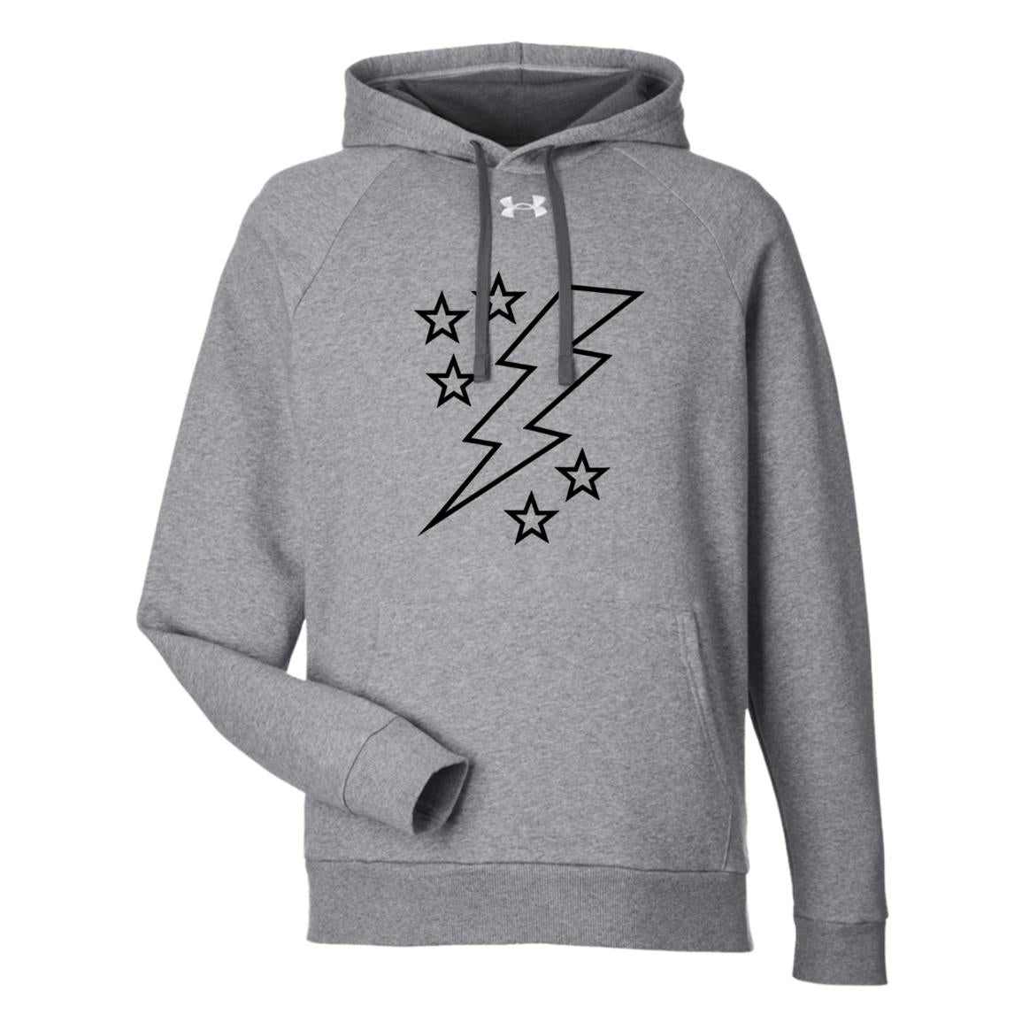 Lightening Bolt Large Under Armour Mens Rival Fleece Hoodie