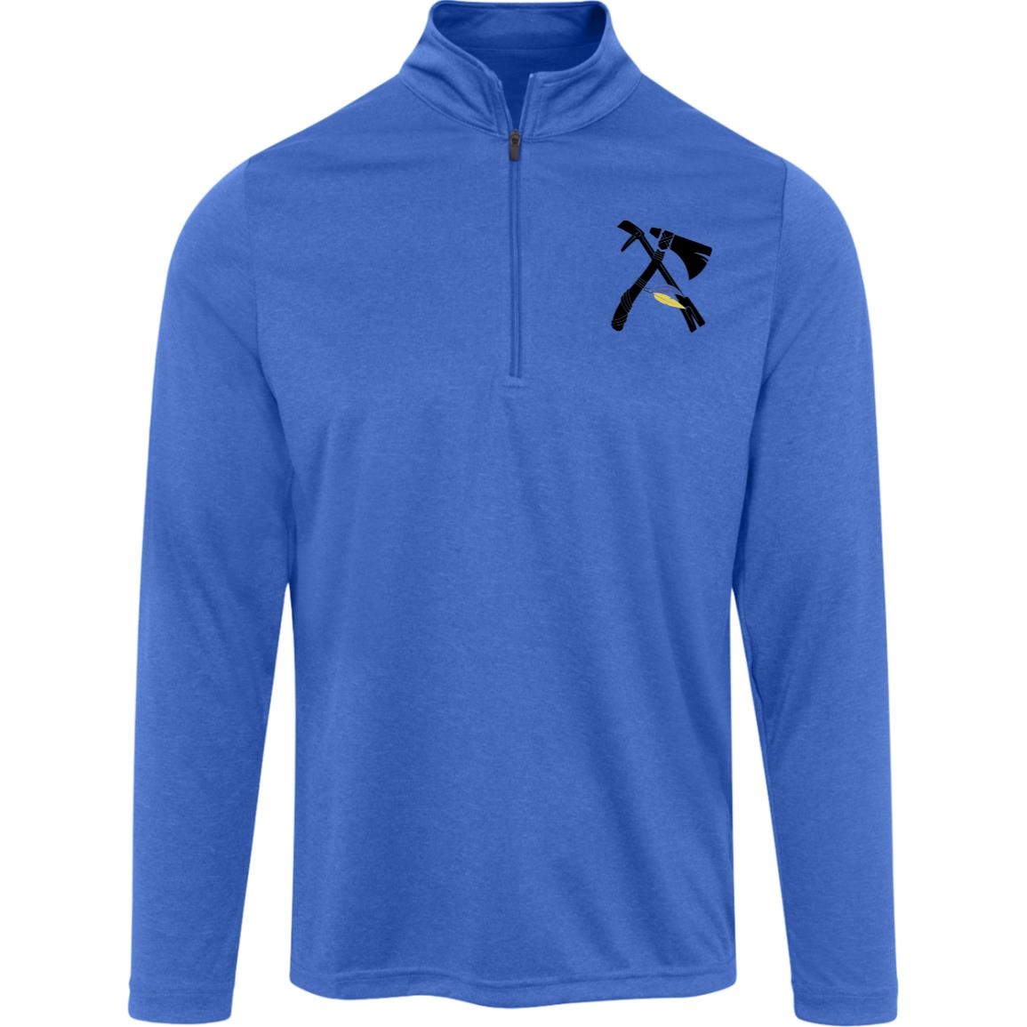 Atlanta Logo Team 365 Mens Heather Quarter Zip