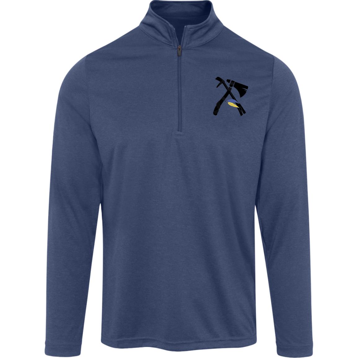 Atlanta Logo Team 365 Mens Heather Quarter Zip