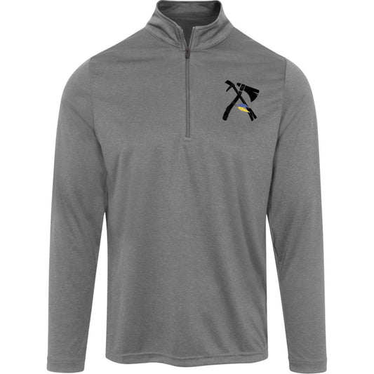 Atlanta Logo Team 365 Mens Heather Quarter Zip