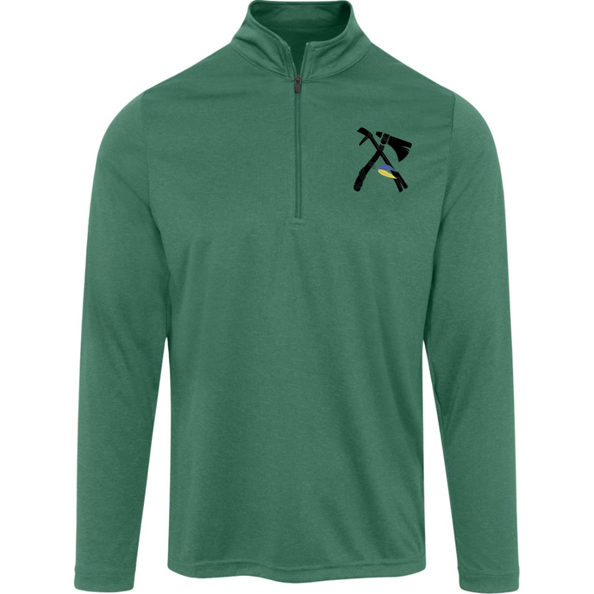 Atlanta Logo Team 365 Mens Heather Quarter Zip