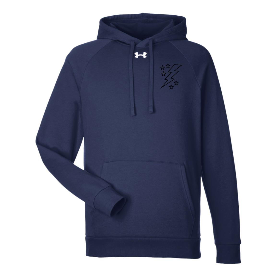 Lightening Bolt Outline Under Armour Mens Rival Fleece Hoodie