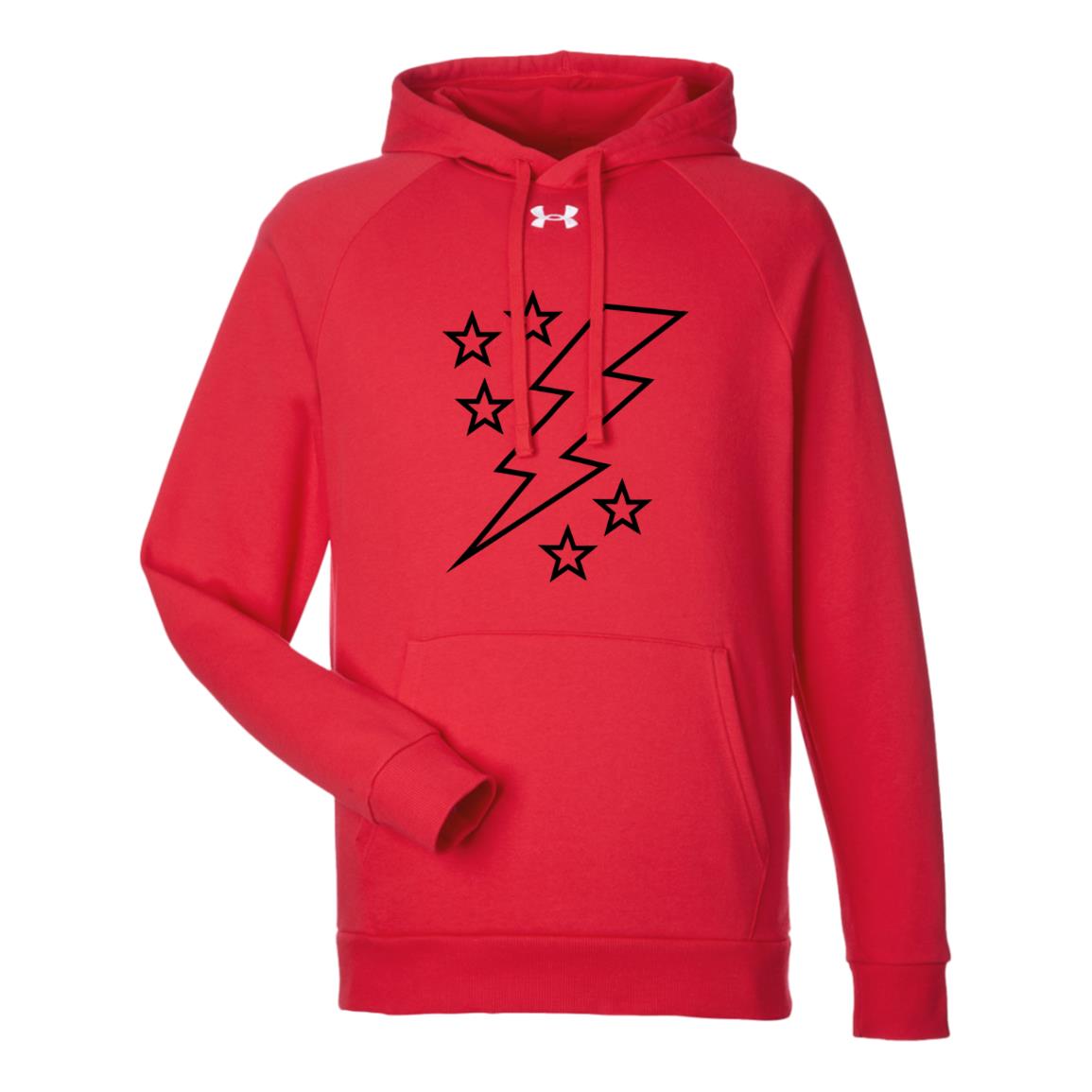 Lightening Bolt Large Under Armour Mens Rival Fleece Hoodie