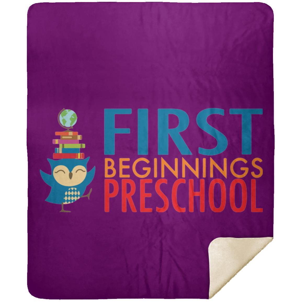 First Beginnings Preschool Premium Sherpa Blanket 50x60