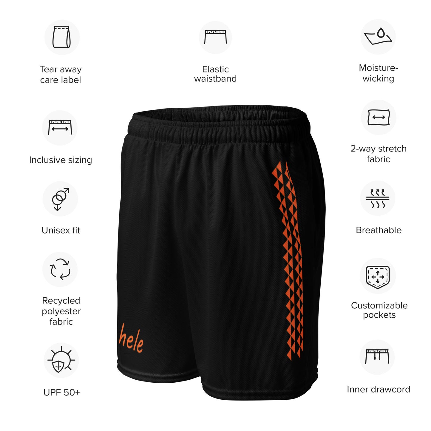 Hawaii Tribal Unisex mesh shorts