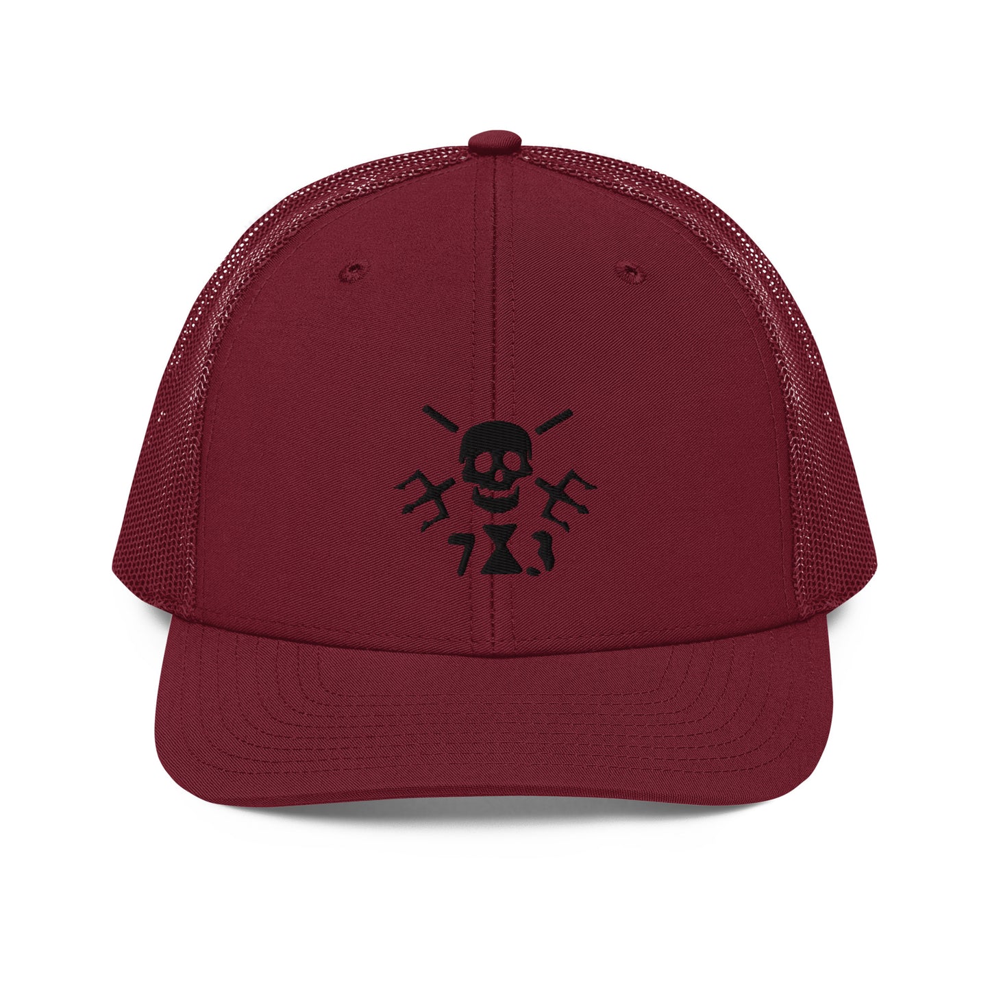 Skull 73 Black Trucker Cap