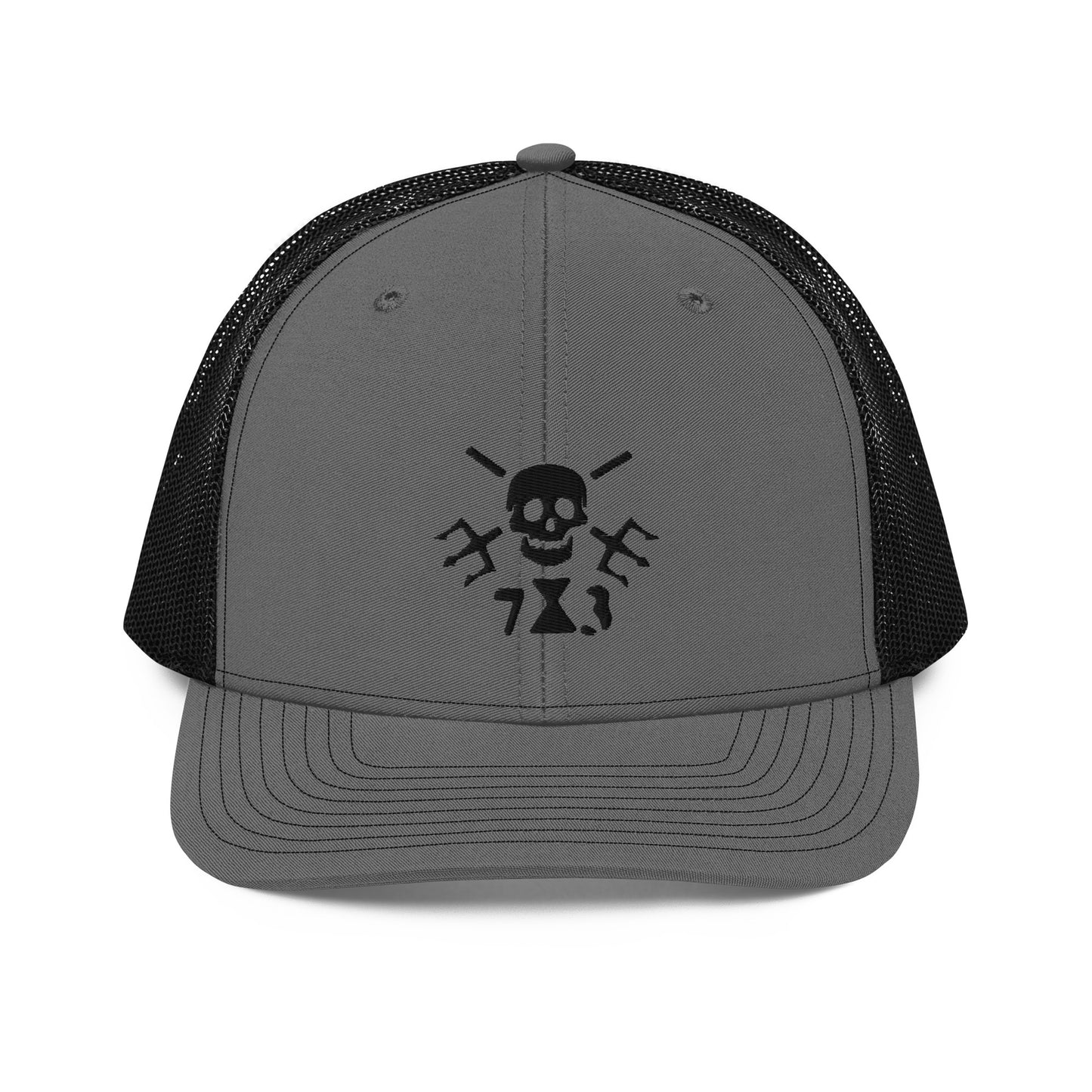 Skull 73 Black Trucker Cap