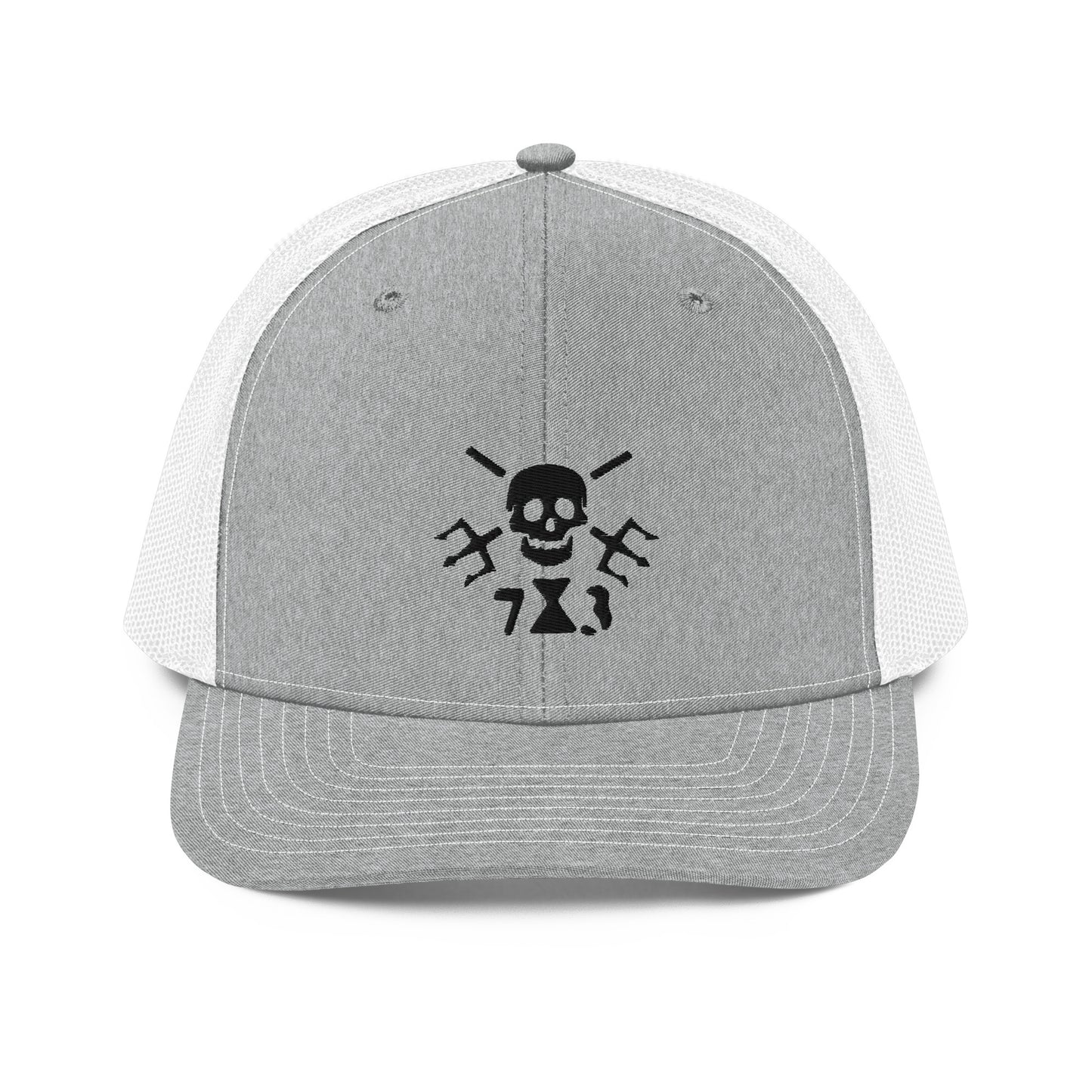 Skull 73 Black Trucker Cap