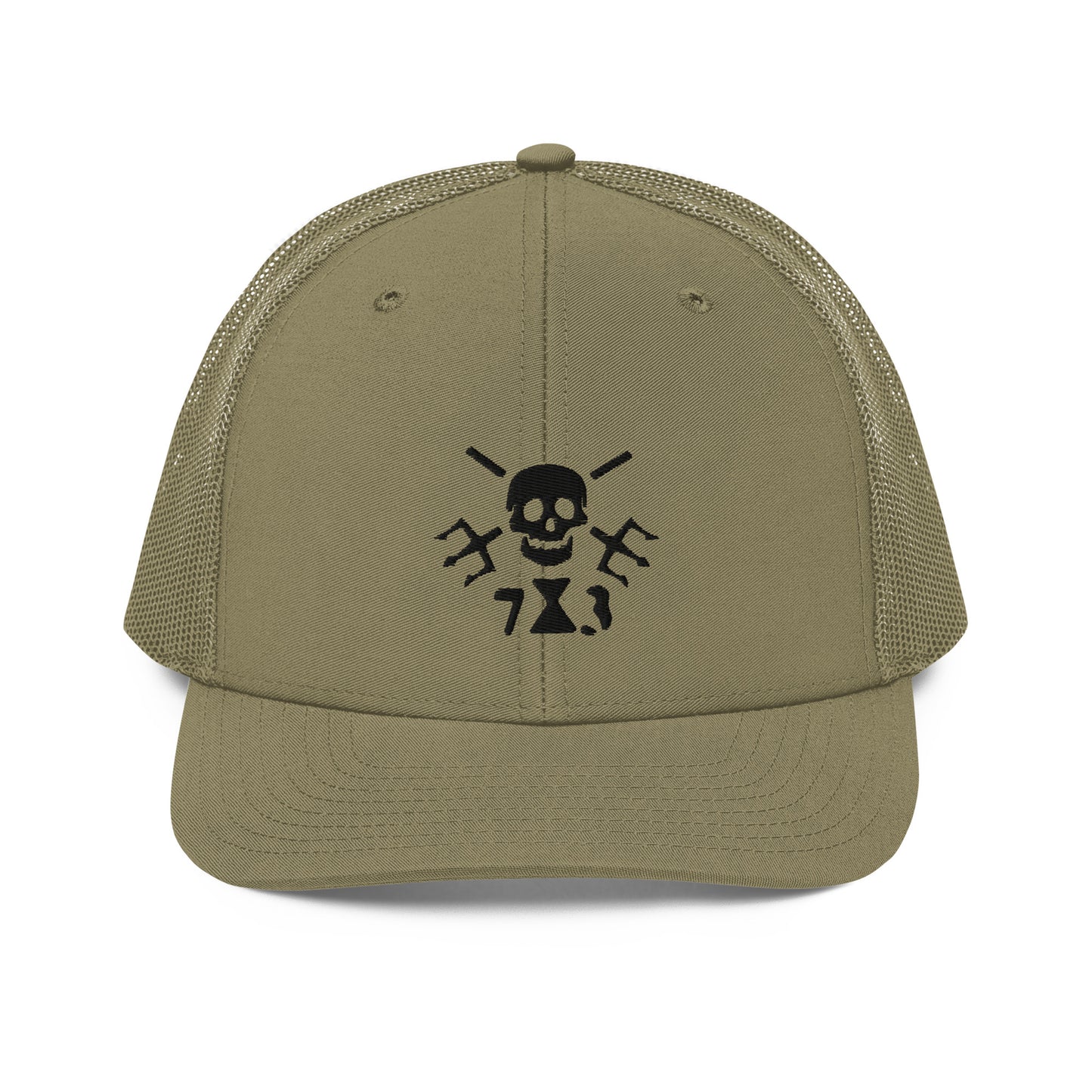 Skull 73 Black Trucker Cap